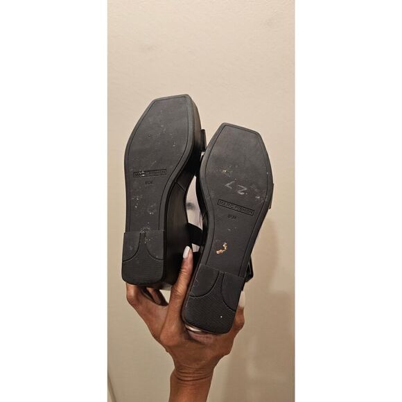 Marc Fisher Lukey Black Leather Wedge Heels Size 8.5 - Picture 7 of 9